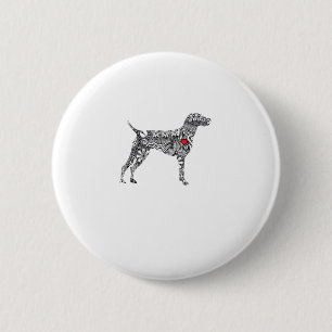 Deutscher Kurzzeiger GSP Hund Mama I Liebe hören Button
