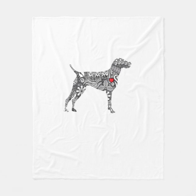 Deutscher Kurzzeiger GSP Hund Mama I Liebe hören Fleecedecke (Vorderseite)