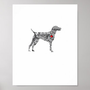 Deutscher Kurzzeiger GSP Hund Mama I Liebe hören Poster