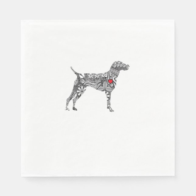 Deutscher Kurzzeiger GSP Hund Mama I Liebe hören Serviette (Vorderseite)