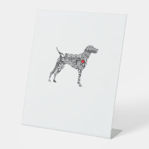 Deutscher Kurzzeiger GSP Hund Mama I Liebe hören Sockelschild
