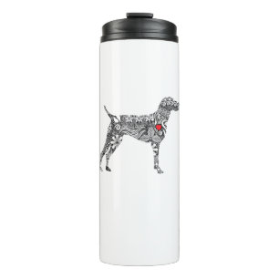 Deutscher Kurzzeiger GSP Hund Mama I Liebe hören Thermosbecher