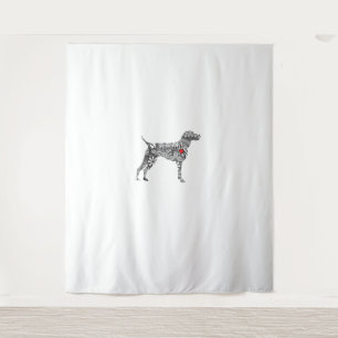 Deutscher Kurzzeiger GSP Hund Mama I Liebe hören Wandteppich