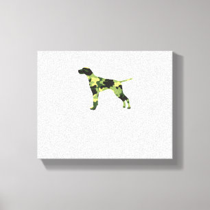 Deutscher Kurzzeiger _ Hund Camouflage Silhouette Leinwanddruck