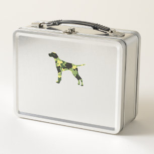Deutscher Kurzzeiger _ Hund Camouflage Silhouette Metall Brotdose