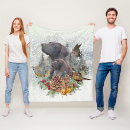 Deutscher Kurzzeiger im Winter Fleecedecke