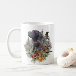 Deutscher Kurzzeiger im Winter Kaffeetasse