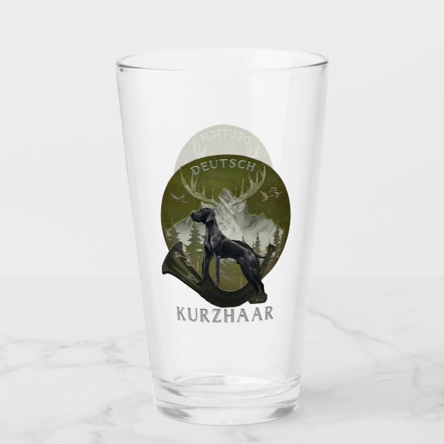 Deutscher Kurzzeiger , Jagdlogo Glas (Vorderseite)