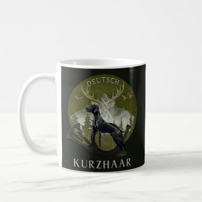 Deutscher Kurzzeiger , Jagdlogo Kaffeetasse (Links)
