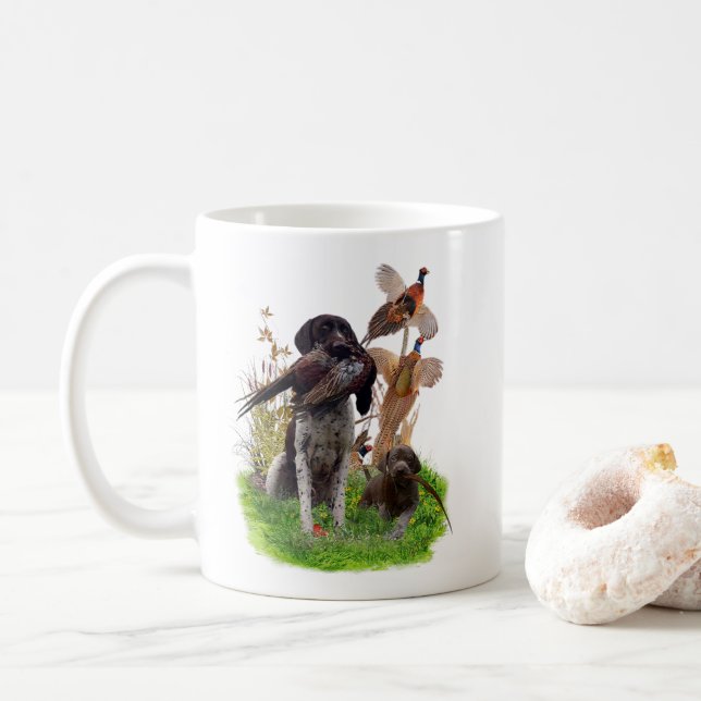 Deutscher Kurzzeiger Kaffeetasse (Mit Donut)