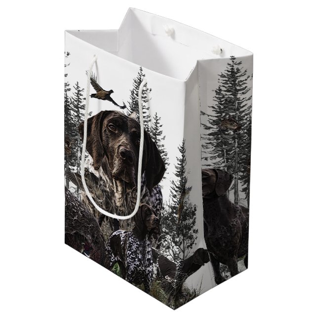Deutscher Kurzzeiger Mittlere Geschenktüte (Vorderseite Schrägansicht)