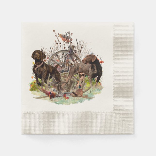 Deutscher Kurzzeiger Serviette (Vorderseite)