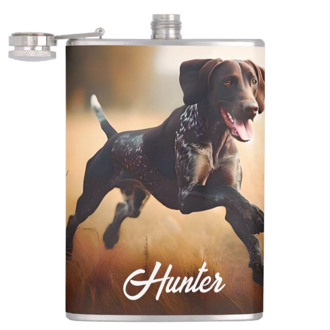 Deutscher Kurzzeitpointer läuft Flachmann (Geöffnet)