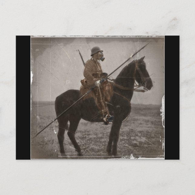 Deutscher Lancer auf Horseback Postkarte (Vorderseite)