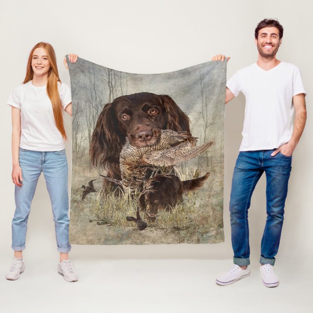 Deutscher Langhaariger Pointer Fleecedecke (Beispiel)