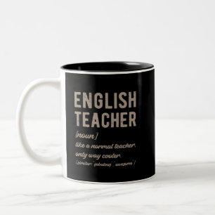 Deutscher Lehrer definiert - Funny Retro Zweifarbige Tasse