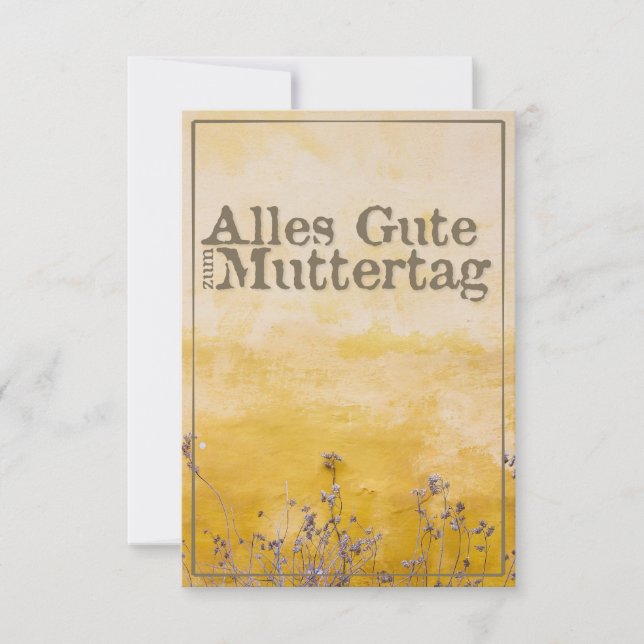 Deutscher Muttertag auf der Wiese der Vintagen Blu (Vorderseite)