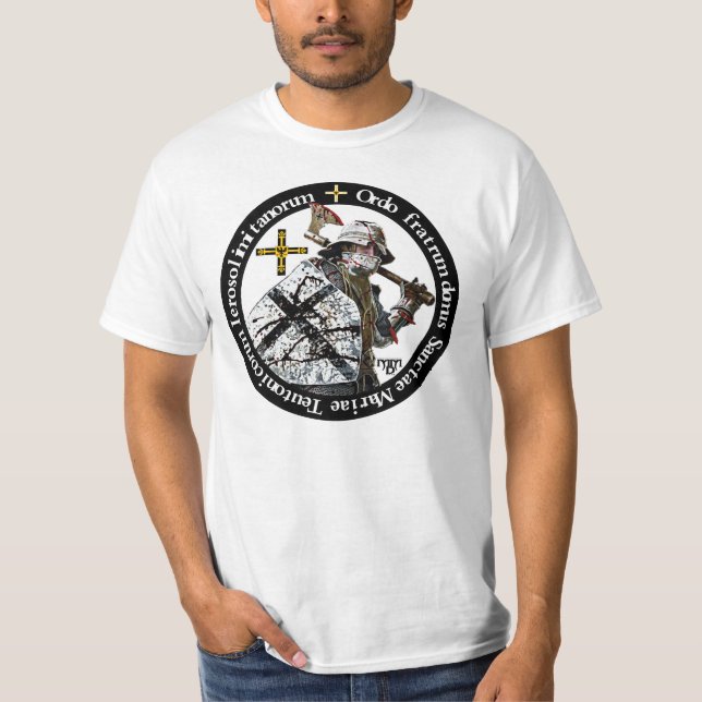 Deutscher Orden Ritter mit Axt Shirt (Vorderseite)