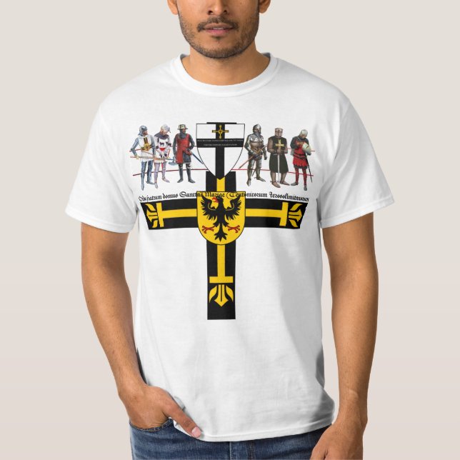 Deutscher Orden Ritter und Wappen T-Shirt (Vorderseite)