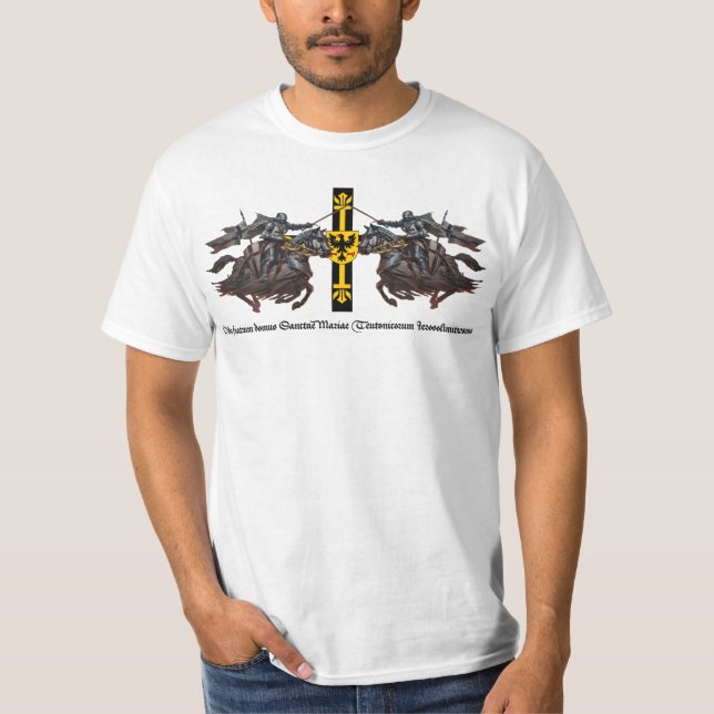 Deutscher Orden Zwei Ritter T-Shirt (Vorderseite)