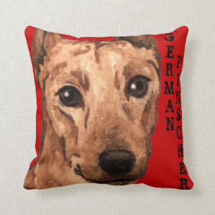 Deutscher Pinscher-Farbblock Kissen