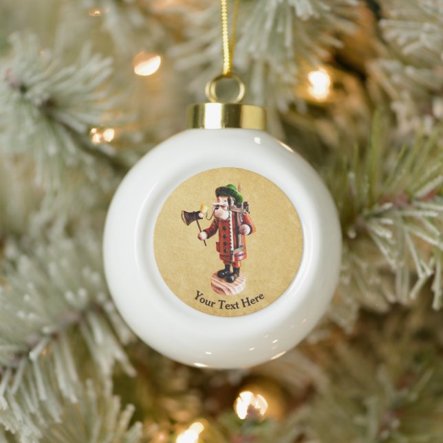 Deutscher "Raucher Man" - Anfängerbrenner Keramik Kugel-Ornament (Baum)