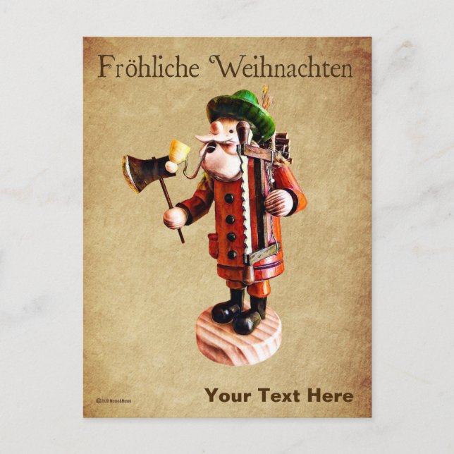 Deutscher "Raucher Man" - Anfängerbrenner Postkarte (Vorderseite)