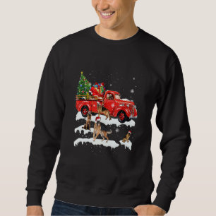 Deutscher Schäferfahrer Red Truck Xmas Frohe Chris Sweatshirt