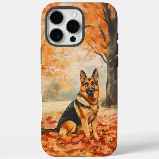 Deutscher Schäferherbst - harter Fall für das Tele iPhone 16 Pro Max Hülle (Rückseite)