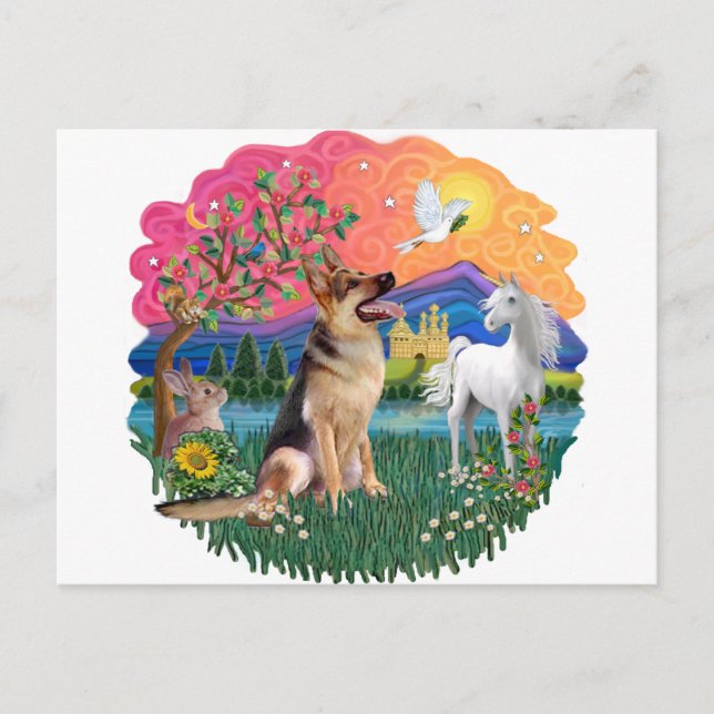 Deutscher Schäferhund #1 Postkarte (Vorderseite)