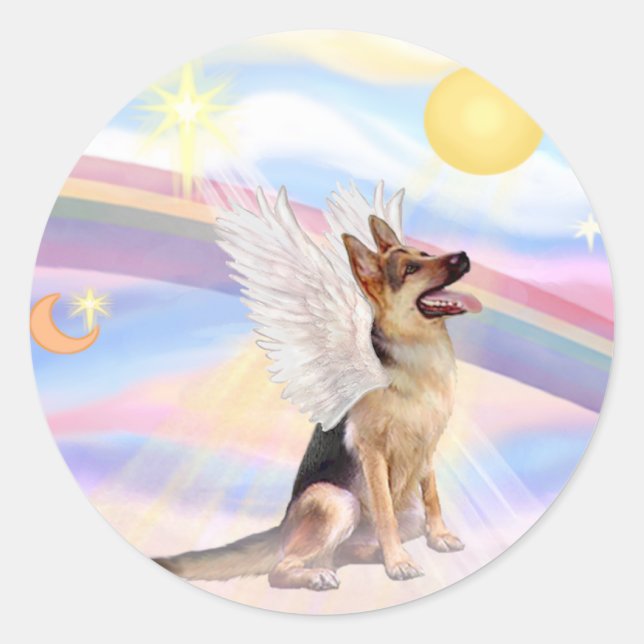 Deutscher Schäferhund #1 Runder Aufkleber (Vorderseite)