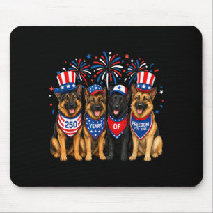 Deutscher Schäferhund 250 Jahre Amerikanisch 1776 Mousepad