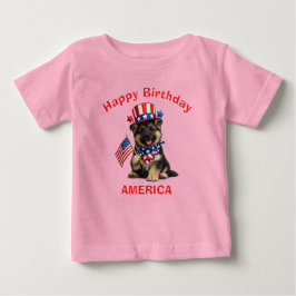 Deutscher Schäferhund (2m) Patriotisches Kinder T- Baby T-shirt