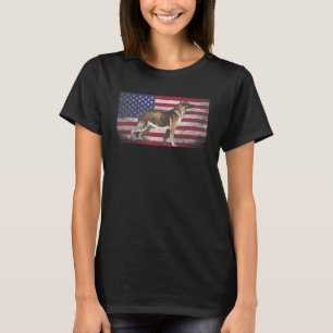 Deutscher Schäferhund 4. Juli Amerikanische Flagge T-Shirt