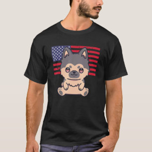 Deutscher Schäferhund 4. Juli Patriotisch Amerikan T-Shirt
