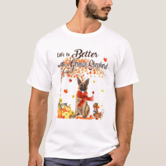 Deutscher Schäferhund Ahornbaum T-Shirt