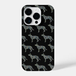 Deutscher Schäferhund Alsatian Hund Silhouette Gri iPhone 14 Pro Hülle