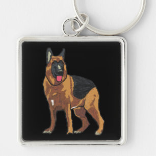 Deutscher Schäferhund Alsatian Schlüsselanhänger