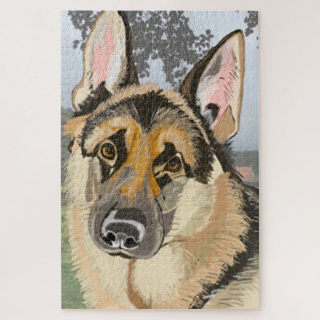 Deutscher Schäferhund, Alsationsportrait (Vertikal)