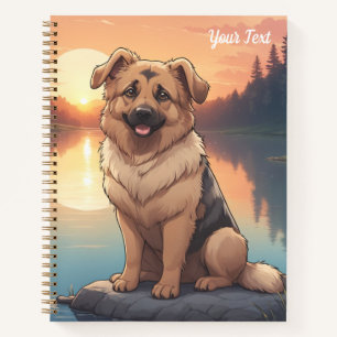 Deutscher Schäferhund am See Notizbuch