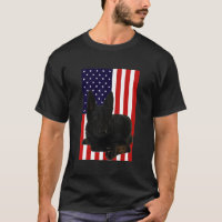 Deutscher Schäferhund Amerikanische Flagge Patriot