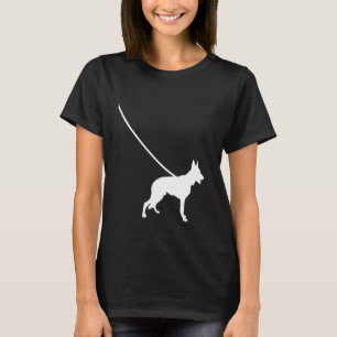 Deutscher Schäferhund an der Leine GSD Hund Mama P T-Shirt