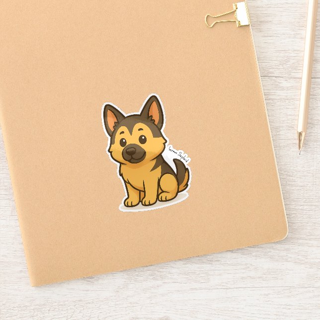 Deutscher Schäferhund Aufkleber (Notizbuch)