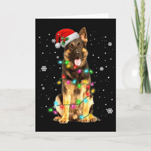 Deutscher Schäferhund Baum Weihnachten Xmas Hunde Karte