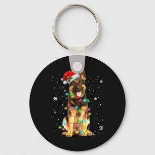 Deutscher Schäferhund Baum Weihnachten Xmas Hunde Schlüsselanhänger