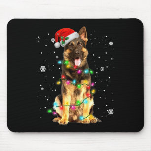 Deutscher Schäferhund Baum Weihnachtspullover Xmas Mousepad