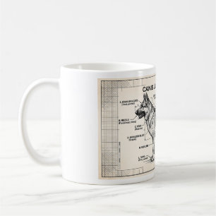 Deutscher Schäferhund Bauplan Kaffeetasse