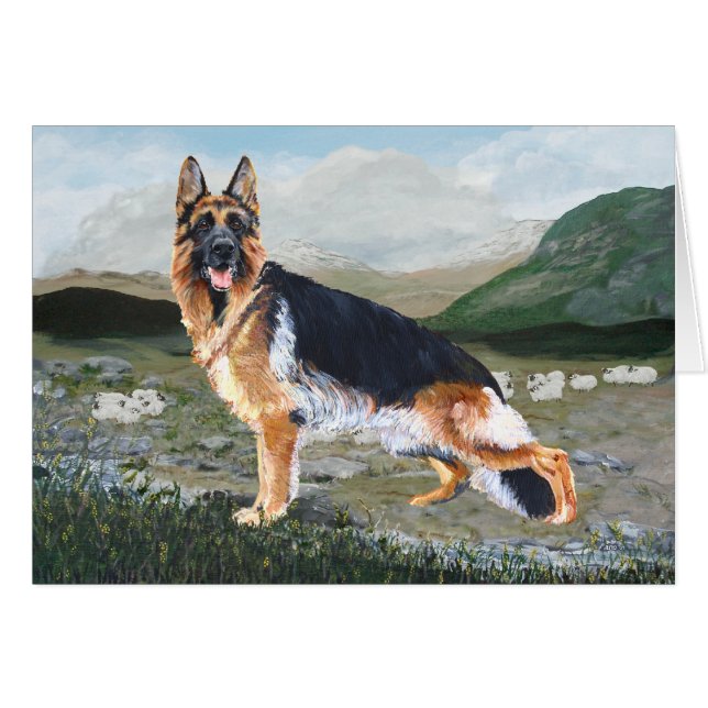 Deutscher Schäferhund bei der Arbeit (Vorderseite (Horizontal))