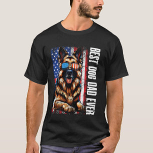 Deutscher Schäferhund Bester Hund Papa jemals Amer T-Shirt