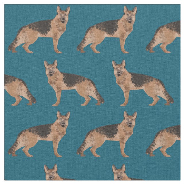 Deutscher Schäferhund blau Stoff (Nahaufnahme)
